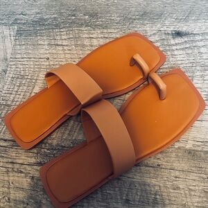 Tan sandals. Unworn